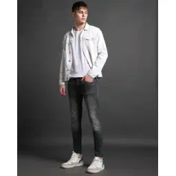 john players jeans Men Lightly Washed Smart Slim Fit Jeans-picture-30