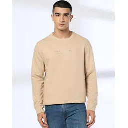 Men Brand Print Slim Fit Crew-Neck Sweatshirt-image-36
