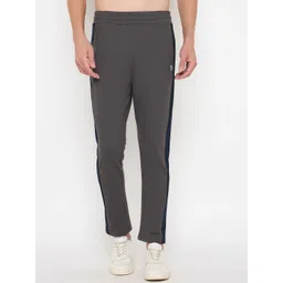 John Players Men Colourblocked Mid Rise Track Pants-image-10