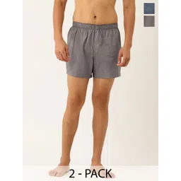 John Players Pack Of 2 Printed Pure Cotton Boxers-image-8