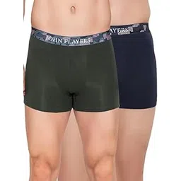 Pack of 2 Men's Classic Cotton Trunks with Sublimation Waistband-image-25