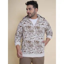John Pride Beige Cotton Regular Fit Self Sweartshirt-picture-28