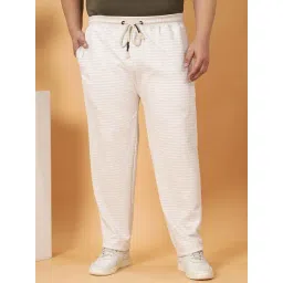 John Pride Beige Cotton Regular Fit Striped Trackpants-picture-45