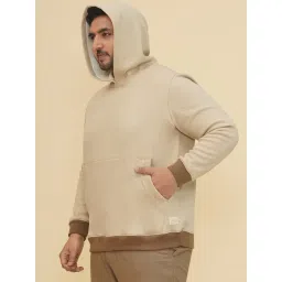 John Pride Beige Fleece Hooded Sweatshirt image 3