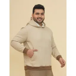John Pride Beige Fleece Hooded Sweatshirt image 4