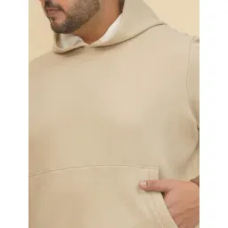 John Pride Beige Fleece Hooded Sweatshirt image 5