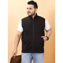 John Pride Black Fleece Regular Fit Solid Jacket-picture-41