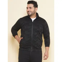 John Pride Black Regular Fit Plus Size Camo Print Sweatshirt-picture-30