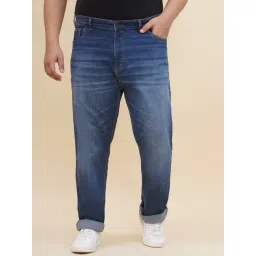 John Pride Blue Cotton Regular Fit Jeans-picture-35