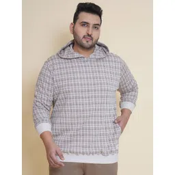 John Pride Men Checked Hooded Sweatshirt-picture-38