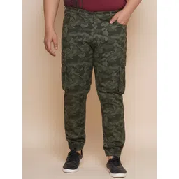 John Pride Men Plus Size Camouflage Printed Cargo Trousers-picture-40