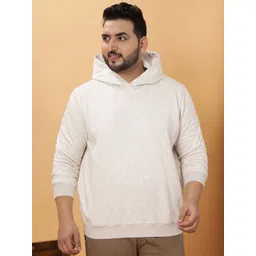 John Pride Men Plus Size Geometric Self Design Hooded Sweatshirt-picture-27