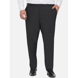 John Pride Men Plus Size Grey Formal Trousers-picture-37