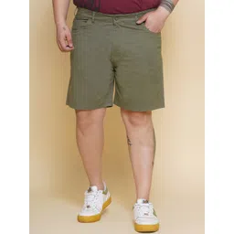 John Pride Men Plus Size Mid-Rie Denim Shorts-picture-36