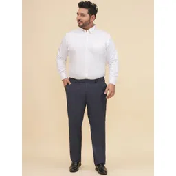 John Pride Men Plus Size Mid-Rise Formal Trousers image 2