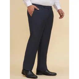 John Pride Men Plus Size Mid-Rise Formal Trousers image 3