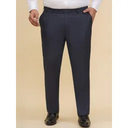 John Pride Men Plus Size Mid-Rise Formal Trousers image 1