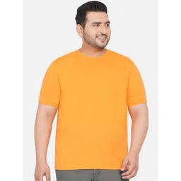 John Pride Men Plus Size Mustard Yellow T-shirt-picture-41