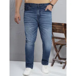 John Pride Men Plus Size Regular Fit Mid-Rise Light Fade Stretchable Jeans-picture-17