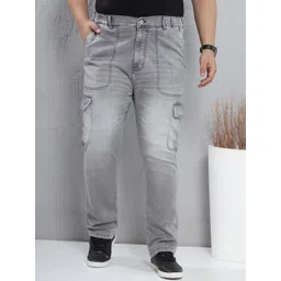 John Pride Men Plus Size Regular Fit Mid-Rise Light Fade Stretchable Jeans-picture-37