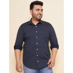 John Pride Men Spread Collar Printed Plus Size Pure Cotton Casual Shirt-picture-16