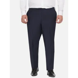 John Pride Navy Plus Size Trousers-picture-36