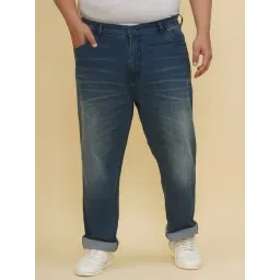 John Pride Navy Regular Fit Stretchable Jeans-picture-27