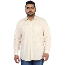 John Pride Plus Size Checked Pure Cotton Casual Shirt-picture-24