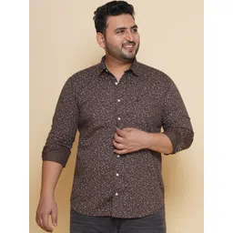 John Pride Plus Size Floral Printed Cotton Casual Shirt-picture-25