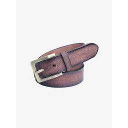 John Pride Plus Size Men Coffee Brown Textured Leather Belt-picture-36