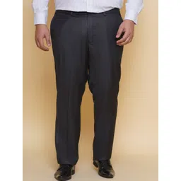 John Pride Plus Size Men Mid-Rise Pure Cotton Formal Trousers-picture-13