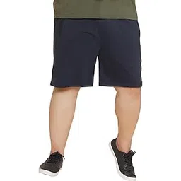 john pride Plus Size Men Regular Fit Knee Length Navy Blue Shorts (JPSOK13007_Navy Blue)-picture-38