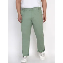 John Pride Plus Size Men Sea Green Chinos Trousers-picture-18