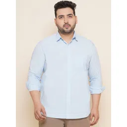 John Pride Plus Size Spread Collar Cotton Casual Shirt-picture-26