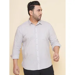 John Pride Plus Size Spread Collar Cotton Casual Shirt-picture-20