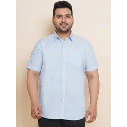 John Pride Plus Size Spread Collar Cotton Casual Shirt-picture-21
