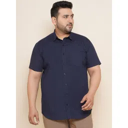 John Pride Plus Size Spread Collar Cotton Casual Shirt-picture-19