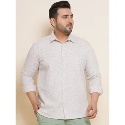 John Pride Plus Size Spread Collar Opaque Casual Shirt-picture-35