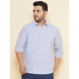 John Pride Plus Size Spread Collar Opaque Cotton Casual Shirt-picture-38