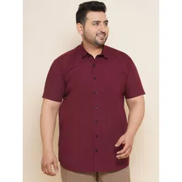 John Pride Plus Size Spread Collar Pure Cotton Casual Shirt-picture-37