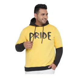 John Pride Yellow Plus Size Hooded Sweatshirt-picture-28