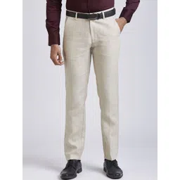 JOHN WATSON Men Regular Fit Formal Trousers-picture-33