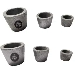 Johnson Tools 6 Pcs Grey Small Casting Clay Graphite Crucible Set , JTCS-6P-picture-25