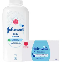 johnson's Baby Powder Natural (400g) with Baby Soap (100 g)-picture-18