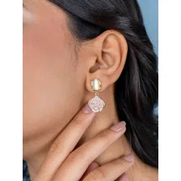 Johori Pink Embellished Drop Earring-picture-38