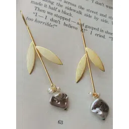 Johori Western U-Hook Leaf Drop Earrings for Women-picture-31