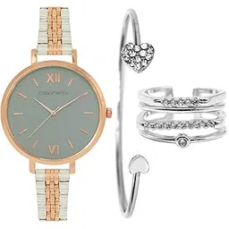 joker & witch Admire Rosegold & Silver Love Triangle for Women-picture-35