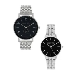 JOKER & WITCH Cole & Vanessa Silver-Toned Couple Watch Gift Set-picture-25