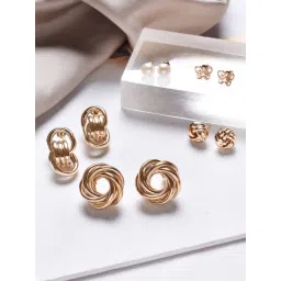 Joker & Witch Elfie Golden Stud Earrings - Set of 8-picture-34