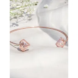 Joker & Witch Gem Shaped Rose Gold Tone Open Cuff Bracelet-picture-47